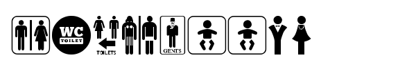 Restroom font