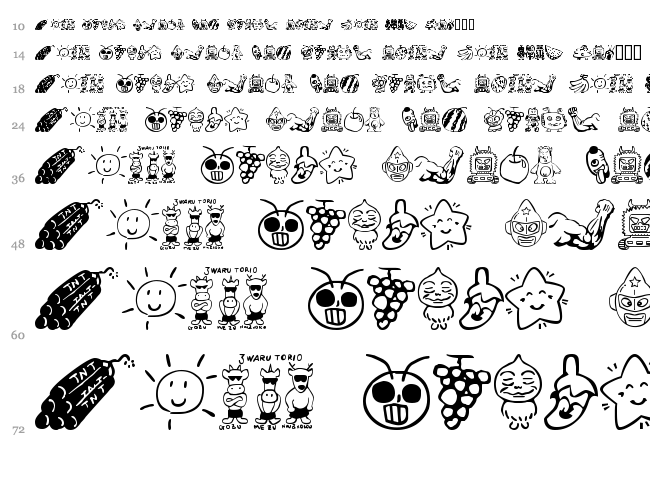 Sakabe Things 01 font waterfall