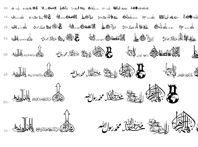 SHia font waterfall