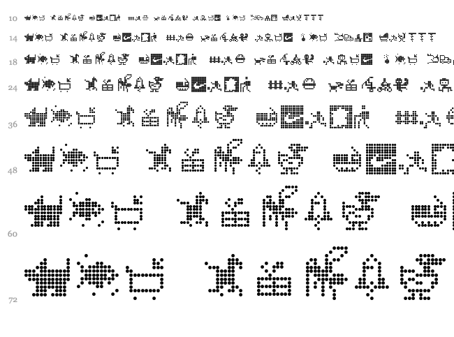 Signotek font waterfall