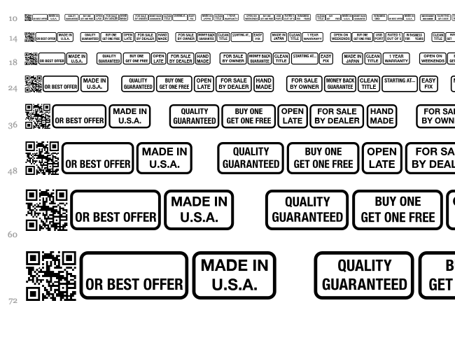Signs for Advertising font waterfall