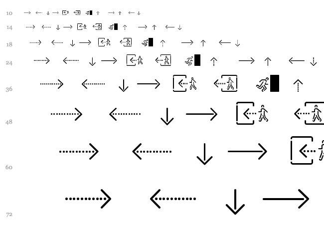 Siruca Pictograms font waterfall