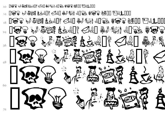 Somepics font waterfall