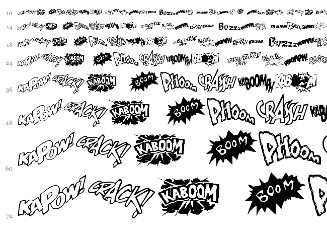 Sound FX font waterfall