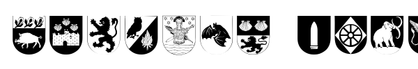Spanish Army Shields Two font