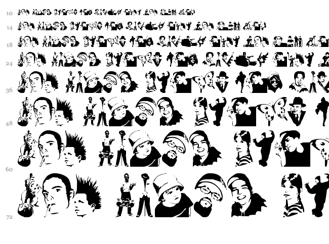 Stencilddtown font waterfall
