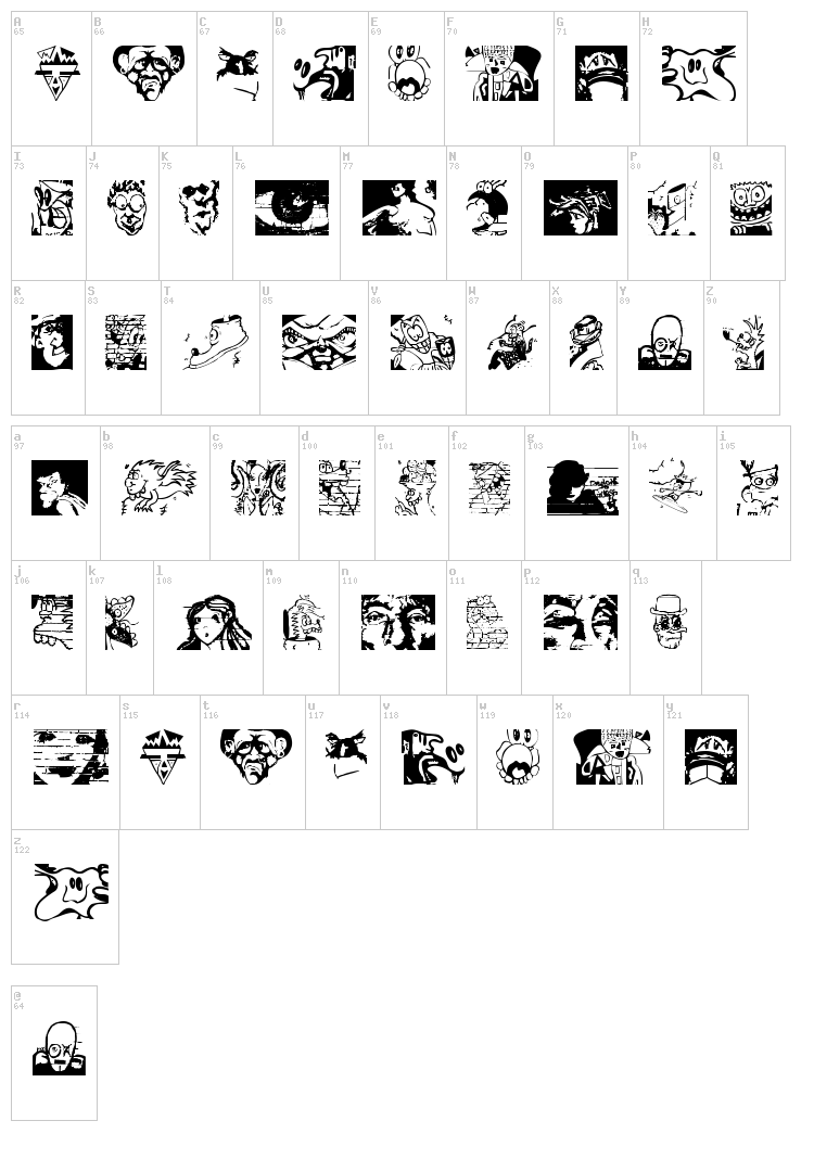 Street Graff Arts font map