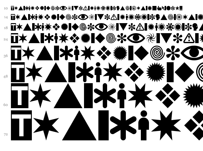 Swish Buttons font waterfall