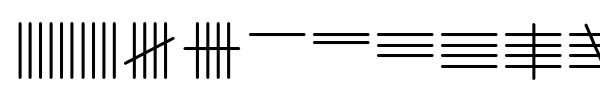 Tally Mark font