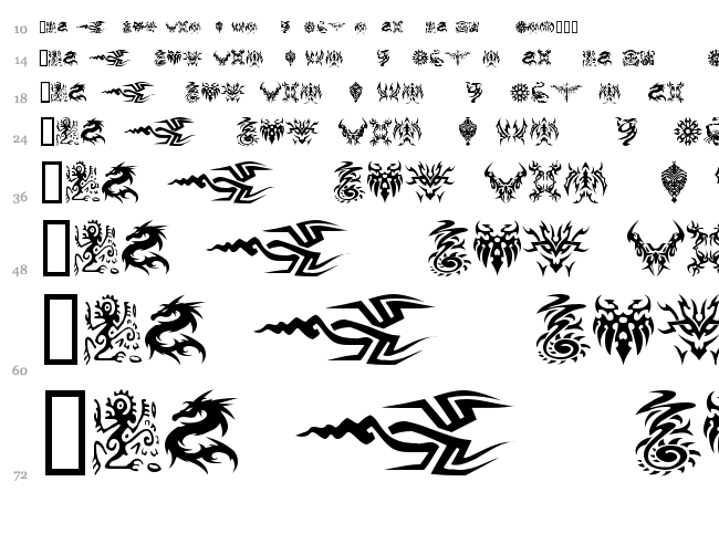 Tattoo font waterfall