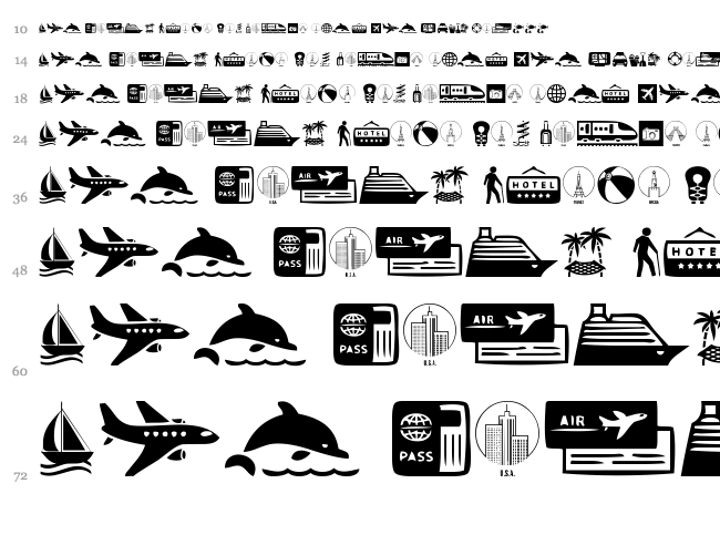 Tourism font waterfall
