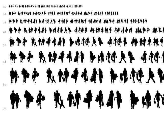 Townsfolk font waterfall