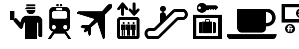 Travelcons font preview