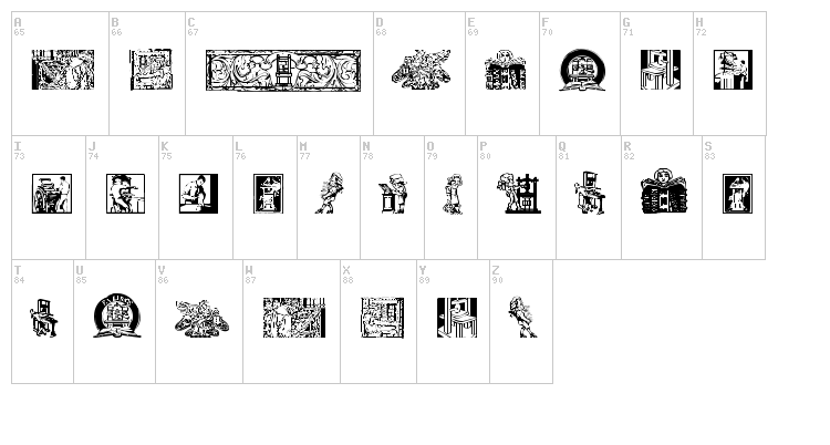 TypographyTribute font map
