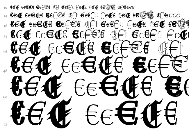 Ubiqita Europa font waterfall