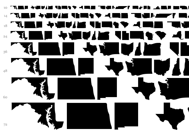 US-Bats font waterfall