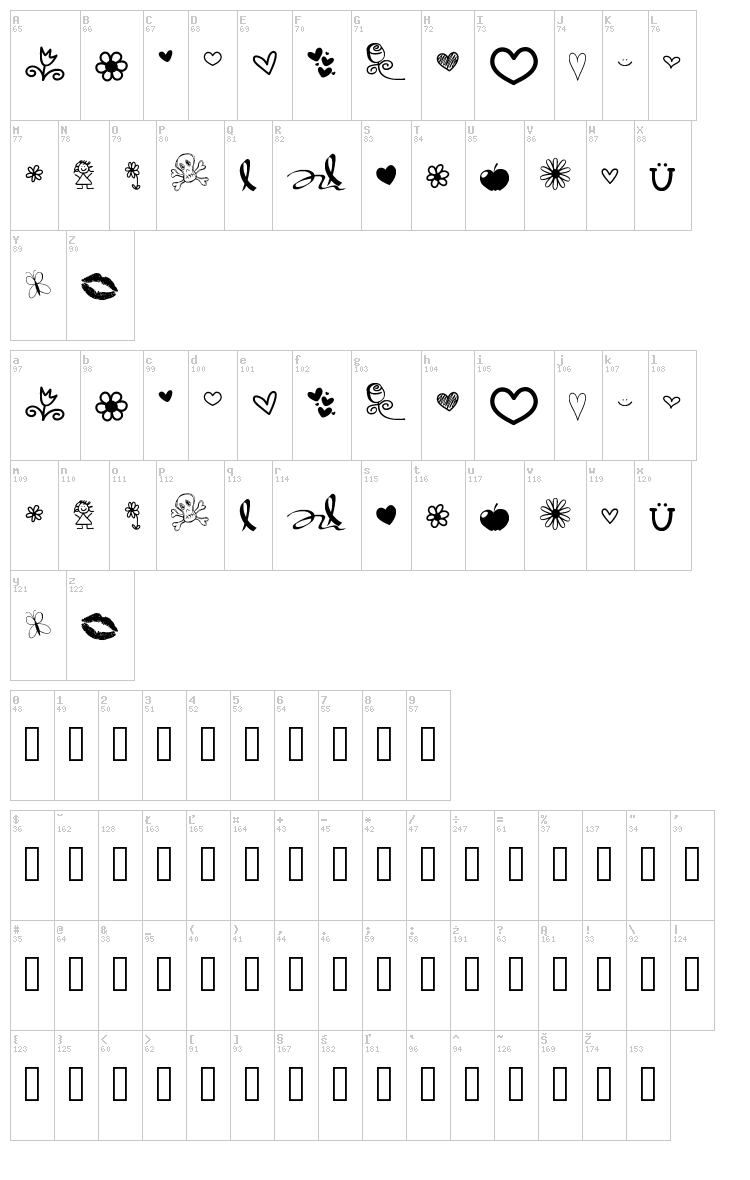 VBdings Two font map