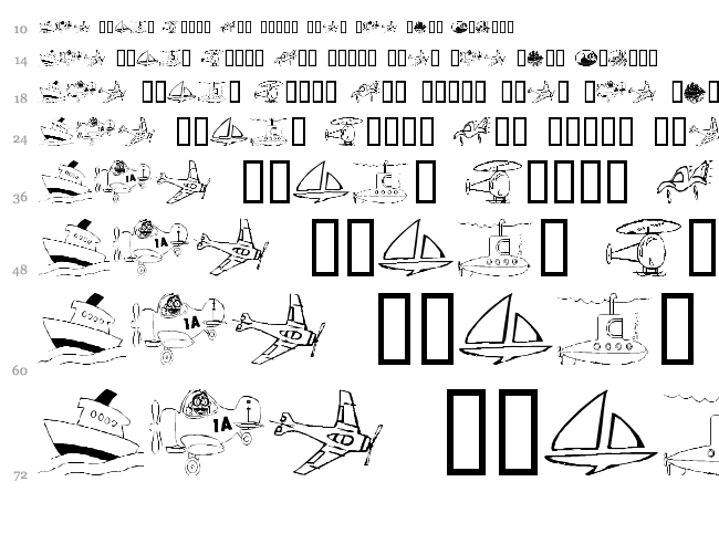 Vehicular font waterfall