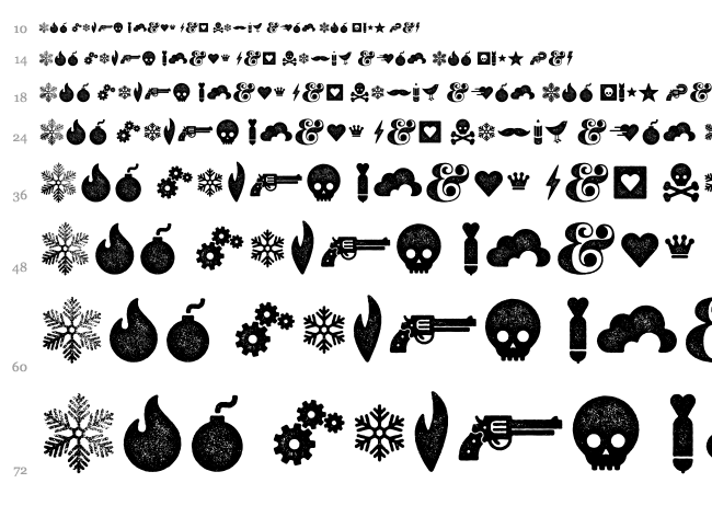 Veneer Extras font waterfall
