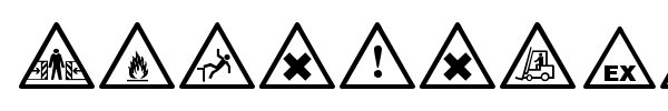 Warning Tables font