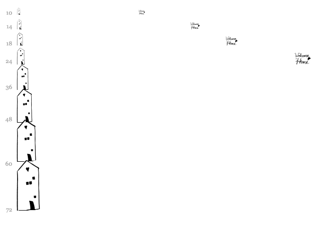 Welcome Home font waterfall