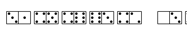 White Dominoes font