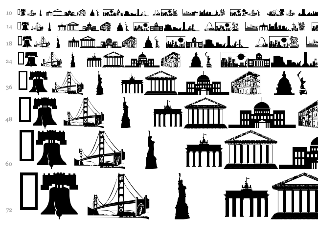 WM Architect 1 font waterfall