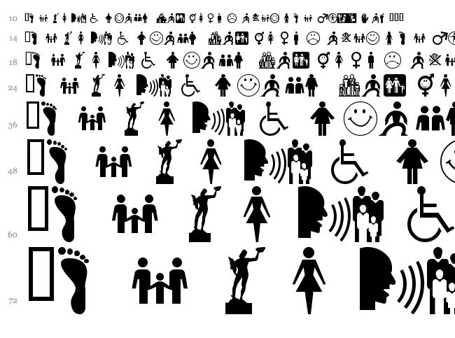 WM People 1 font waterfall