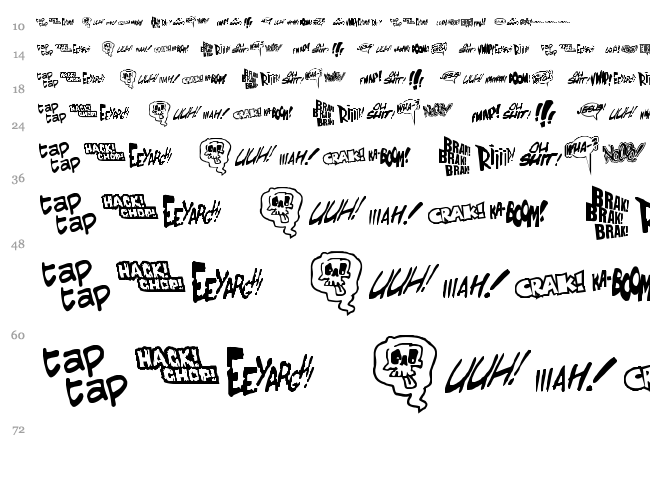 Zartz font waterfall