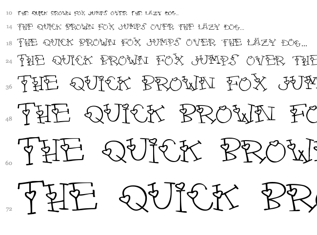 4 My Lover font waterfall
