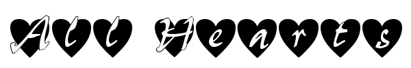 All Hearts font