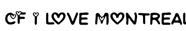 CF I love Montreal font