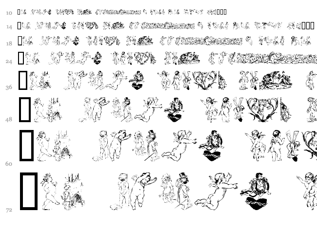 Cherub font waterfall