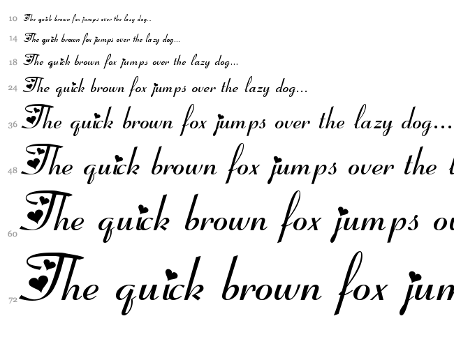Fiolex Girls font waterfall