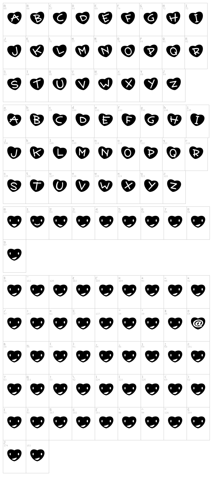 Get the Message font map