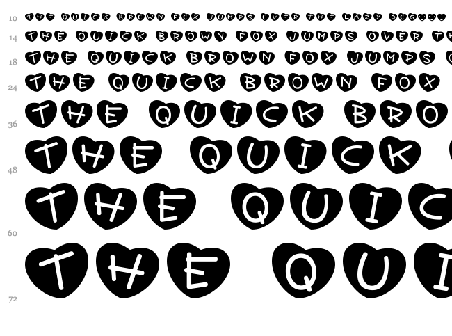 Get the Message font waterfall