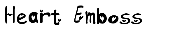 Heart Emboss font