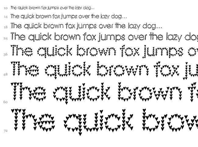 Heart Heaven font waterfall