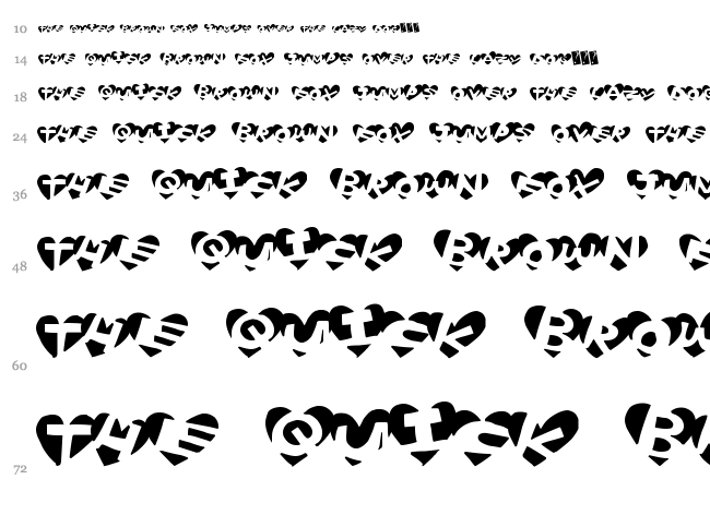 Heart Baller font waterfall