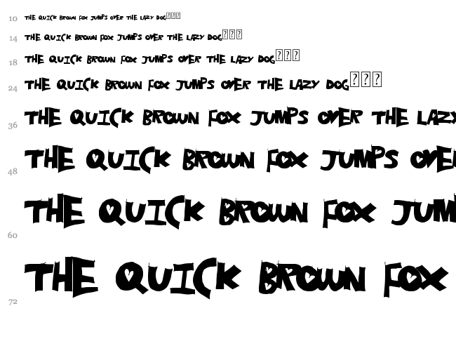 Heart Hole font waterfall