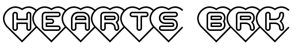 Hearts BRK font
