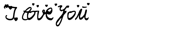 I love you font