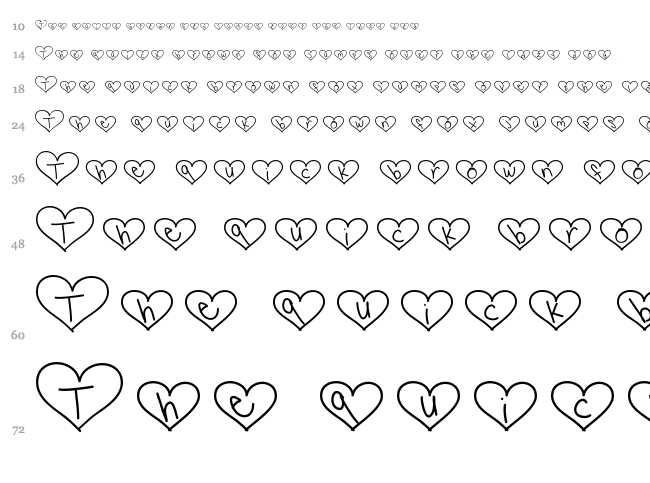 I Lovers You font waterfall
