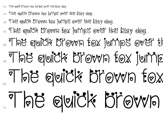 I Love You Forever font waterfall