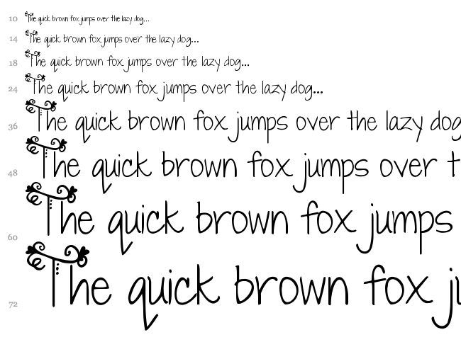 Janda Swirly Twirly font waterfall