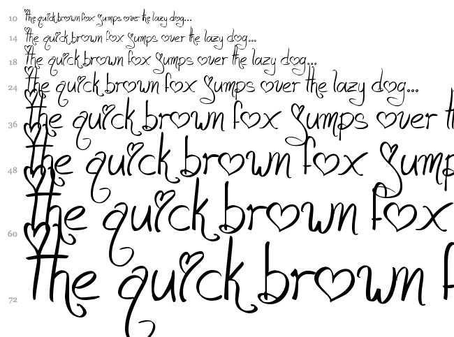 Jellyka - Love and Passion font waterfall