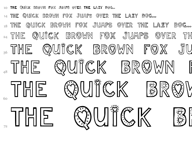 Jules Love font waterfall