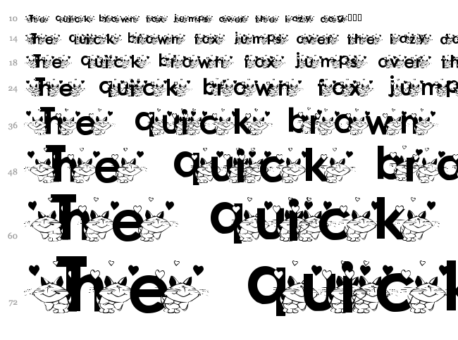 Katzcatz KG font waterfall