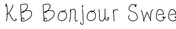 KB Bonjour Sweetheart font preview