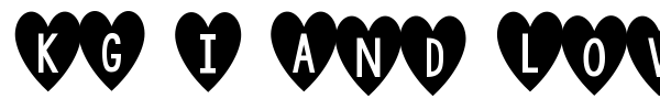 KG I And Love And You font